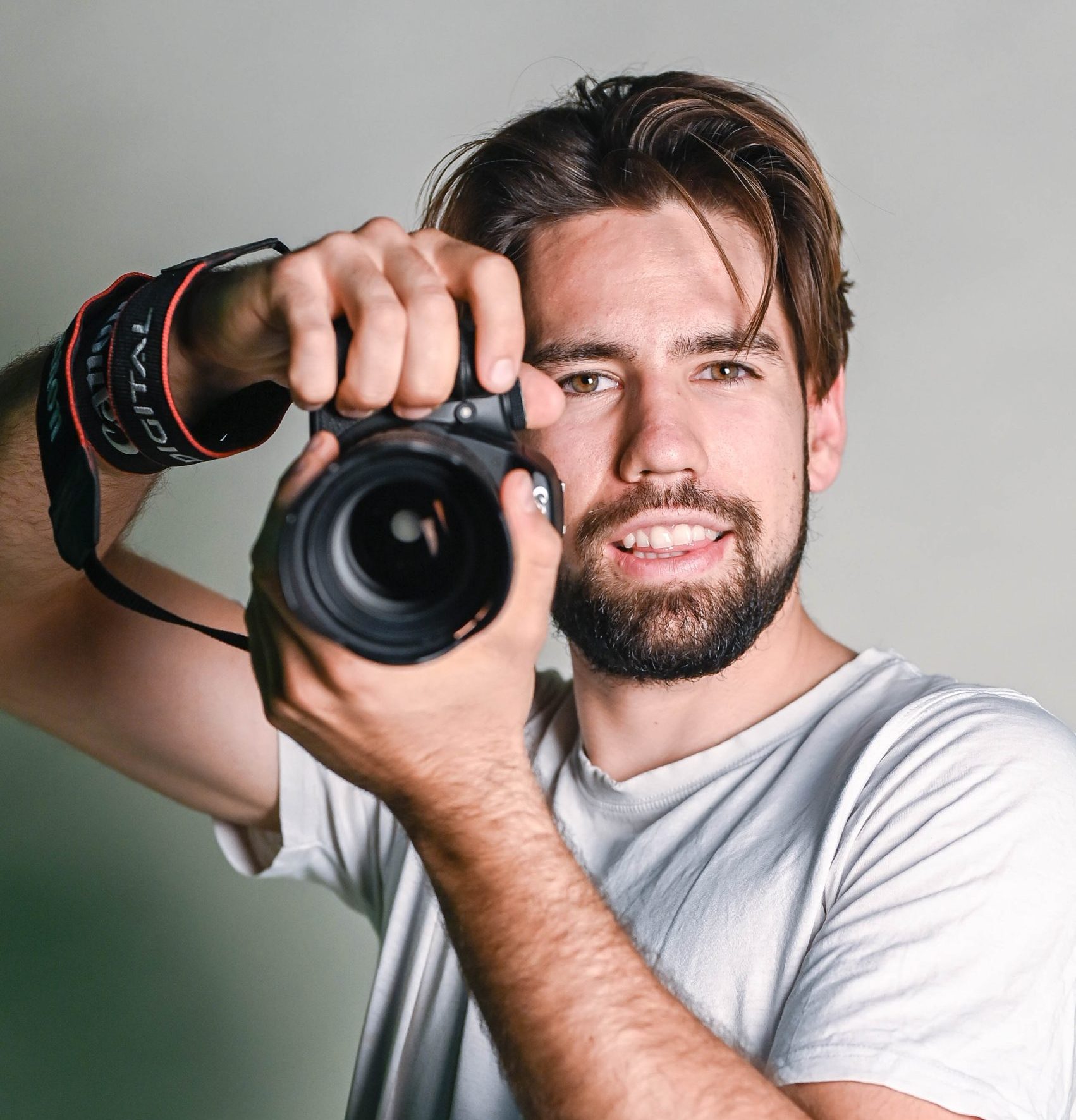 Lukas Ruszkowski mit Kamera
